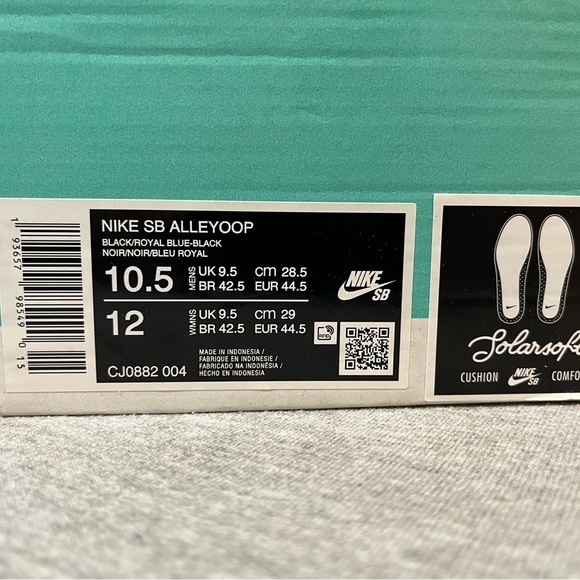 Nike SB Alleyoop Black/Royal Blue Skateboarding Men's Shoe Size 10.5 CJ0882004 - Picture 11 of 11